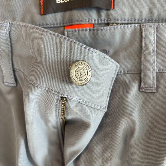 BluffWorks Ascender 5-Pocket Travel Pants Slim Fit, Slate Blue (33W 30L) - Picture 5 of 7